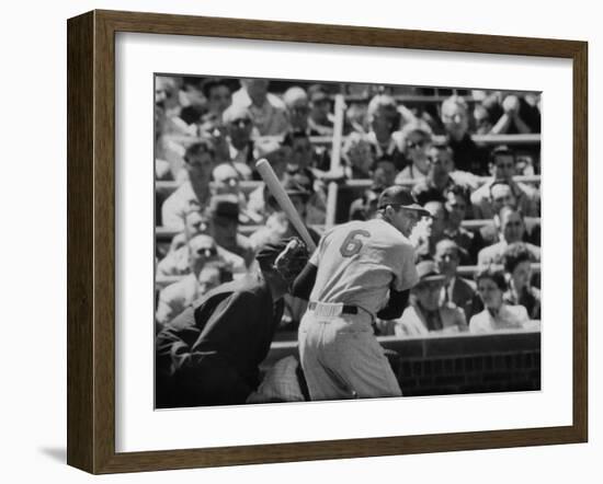 Baseball Player Stan Musial Standing at Bat-null-Framed Premium Photographic Print