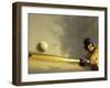 Baseball Player Swinging a Bat-null-Framed Premium Photographic Print