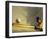 Baseball Player Swinging a Bat-null-Framed Premium Photographic Print