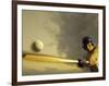 Baseball Player Swinging a Bat-null-Framed Photographic Print