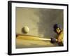 Baseball Player Swinging a Bat-null-Framed Photographic Print