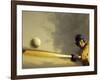 Baseball Player Swinging a Bat-null-Framed Photographic Print