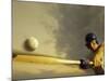 Baseball Player Swinging a Bat-null-Mounted Photographic Print