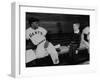 Baseball Player Willie Mays Talking to a Young Fan-null-Framed Premium Photographic Print