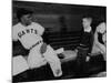 Baseball Player Willie Mays Talking to a Young Fan-null-Mounted Premium Photographic Print