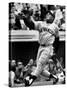 Baseball Player Willie Mays Watching Ball Clear Fence for Home Run in Game with Dodgers-Ralph Morse-Stretched Canvas