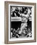 Baseball Player Willie Mays Watching Ball Clear Fence for Home Run in Game with Dodgers-Ralph Morse-Framed Premium Photographic Print