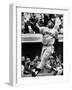 Baseball Player Willie Mays Watching Ball Clear Fence for Home Run in Game with Dodgers-Ralph Morse-Framed Premium Photographic Print