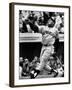 Baseball Player Willie Mays Watching Ball Clear Fence for Home Run in Game with Dodgers-Ralph Morse-Framed Premium Photographic Print