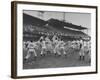 Baseball Players Catch Ball Thrown by Pres. Harry S. Truman at Opening Game for Washington Senators-Marie Hansen-Framed Premium Photographic Print