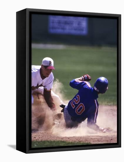 Baseball Players in Action-null-Framed Stretched Canvas