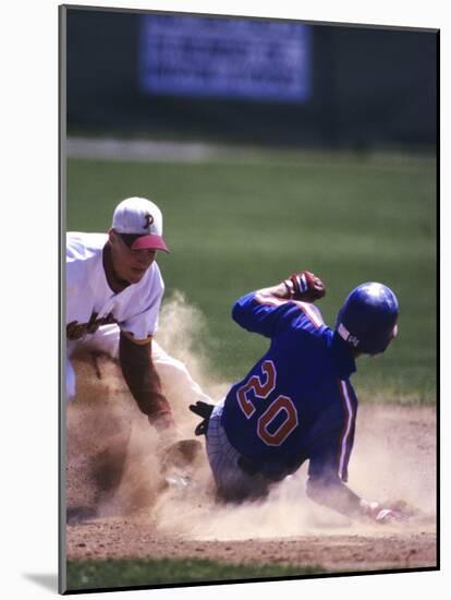Baseball Players in Action-null-Mounted Photographic Print