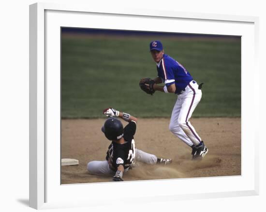 Baseball Players in Action-null-Framed Photographic Print