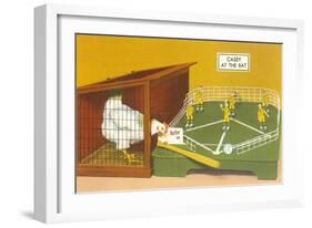 Baseball Playing Chicken-Found Image Press-Framed Giclee Print