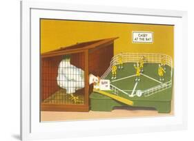 Baseball Playing Chicken-Found Image Press-Framed Giclee Print