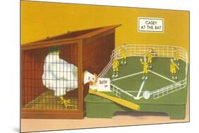 Baseball Playing Chicken-Found Image Press-Mounted Giclee Print