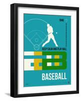 Baseball Poster-NaxArt-Framed Art Print