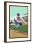 Baseball - Shortstop-Lantern Press-Framed Art Print