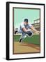 Baseball - Shortstop-Lantern Press-Framed Art Print