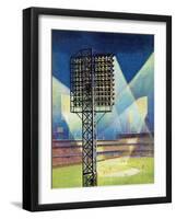 "Baseball Stadium at Night," June 28, 1941-Roy Hilton-Framed Giclee Print