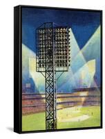 "Baseball Stadium at Night," June 28, 1941-Roy Hilton-Framed Stretched Canvas
