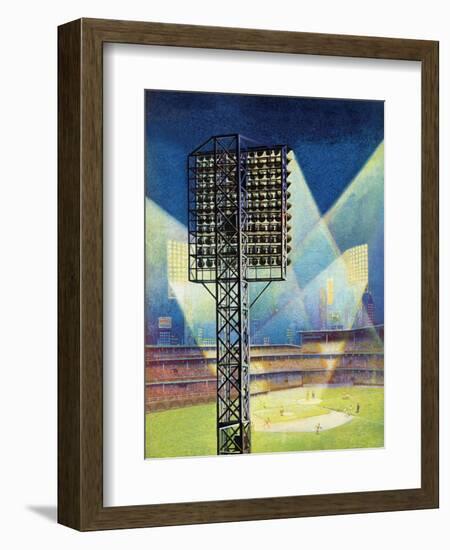 "Baseball Stadium at Night," June 28, 1941-Roy Hilton-Framed Giclee Print