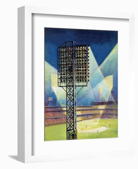 "Baseball Stadium at Night," June 28, 1941-Roy Hilton-Framed Giclee Print