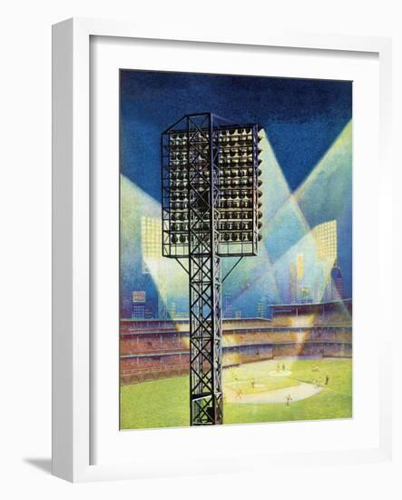 "Baseball Stadium at Night," June 28, 1941-Roy Hilton-Framed Premium Giclee Print