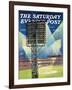 "Baseball Stadium at Night," Saturday Evening Post Cover, June 28, 1941-Roy Hilton-Framed Giclee Print