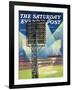 "Baseball Stadium at Night," Saturday Evening Post Cover, June 28, 1941-Roy Hilton-Framed Giclee Print