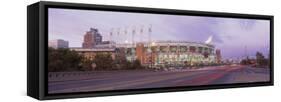 Baseball Stadium at the Roadside, Jacobs Field, Cleveland, Cuyahoga County, Ohio, USA-null-Framed Stretched Canvas