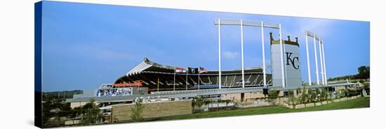 Baseball Stadium in a City, Kauffman Stadium, Kansas City, Missouri, USA-null-Stretched Canvas