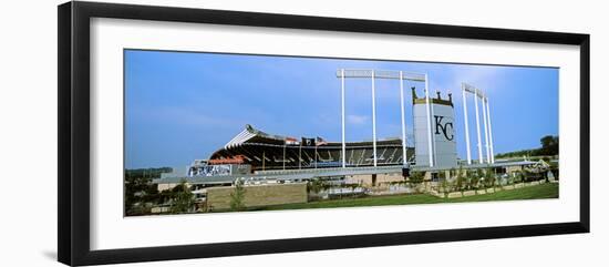 Baseball Stadium in a City, Kauffman Stadium, Kansas City, Missouri, USA-null-Framed Photographic Print