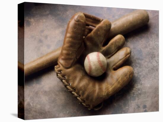 Baseball Still Life-null-Stretched Canvas