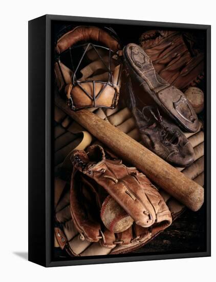 Baseball Still Life-null-Framed Stretched Canvas