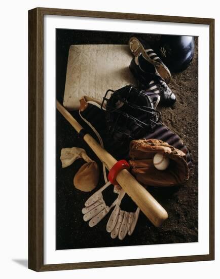 Baseball Still Life-null-Framed Premium Photographic Print