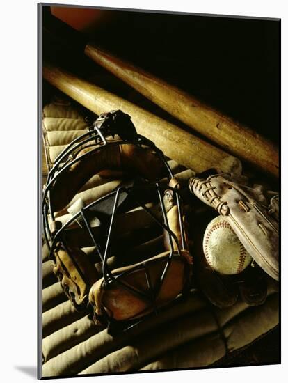 Baseball Still Life-null-Mounted Photographic Print