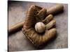 Baseball Still Life-null-Stretched Canvas