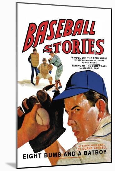 Baseball Stories: Eight Bums and a Batboy-null-Mounted Art Print