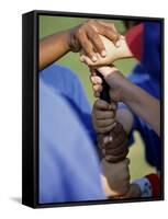 Baseball Team in a Huddle-null-Framed Stretched Canvas