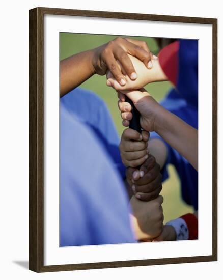 Baseball Team in a Huddle-null-Framed Photographic Print
