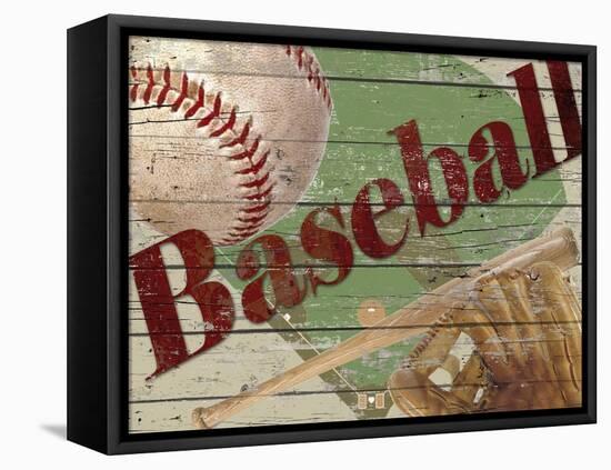 Baseball-Karen Williams-Framed Stretched Canvas