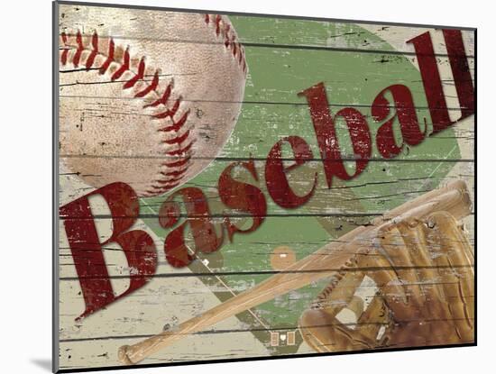 Baseball-Karen Williams-Mounted Giclee Print