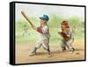 Baseball-Dianne Dengel-Framed Stretched Canvas