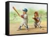 Baseball-Dianne Dengel-Framed Stretched Canvas