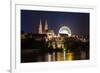 Basel Minster over the Rhine by Night - Switzerland-Leonid Andronov-Framed Photographic Print