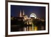 Basel Minster over the Rhine by Night - Switzerland-Leonid Andronov-Framed Photographic Print