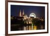 Basel Minster over the Rhine by Night - Switzerland-Leonid Andronov-Framed Photographic Print