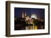 Basel Minster over the Rhine by Night - Switzerland-Leonid Andronov-Framed Photographic Print