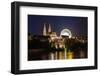 Basel Minster over the Rhine by Night - Switzerland-Leonid Andronov-Framed Photographic Print